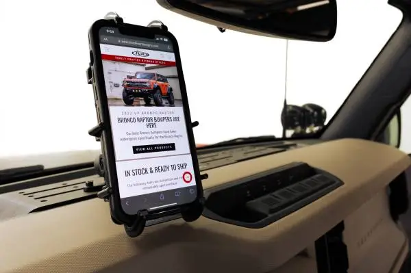 ADD 21-23 Ford Bronco & Bronco Raptor Digital Device Dash Mount image 5