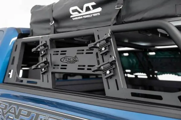 Addictive Desert Designs 2015+ Ford F-150 Overlander Chase Rack w/ 3rd Brake Light - Hammer Black image 5