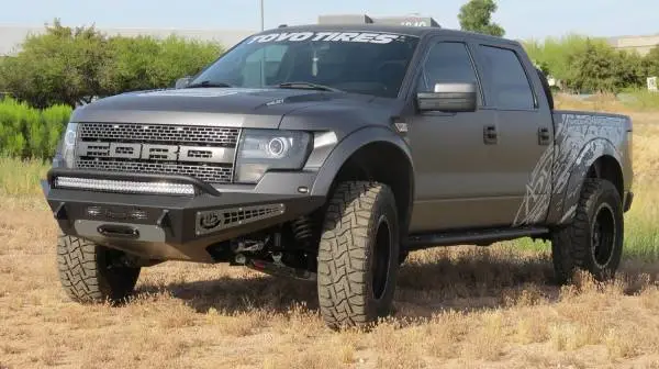 Addictive Desert Designs 10-14 Ford F-150 Raptor HoneyBadger Front Bumper w/ Winch Mount image 2
