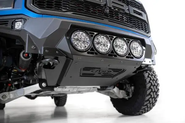 Addictive Desert Designs 17-20 Ford F-150 Raptor Bomber Front Bumper w/ 4 Rigid 360 6in Round Mounts image 5