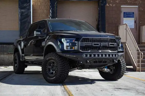 Addictive Desert Designs 17-18 Ford F-150 Raptor Stealth Fighter Front Bumper image 3