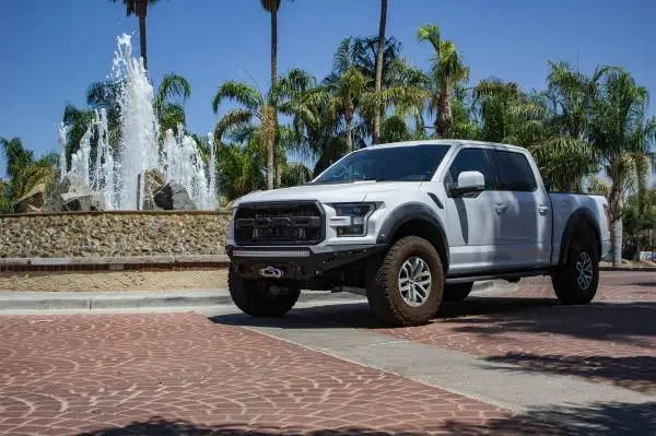Addictive Desert Designs 17-18 Ford F-150 Raptor Stealth Fighter Front Bumper w/ Winch Mount image 2