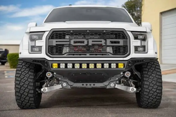 Addictive Desert Designs 17-20 Ford F-150 Raptor Rock Fighter Frame Cut Front Bumper image 4