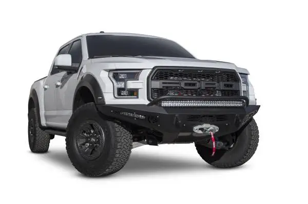 Addictive Desert Designs 17-18 Ford F-150 Raptor HoneyBadger Front Bumper w/ Winch Mount image 3