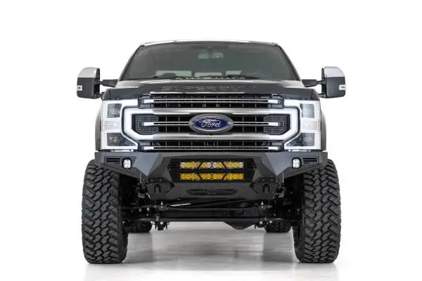 Addictive Desert Designs 17-20 Ford Super Duty Bomber Front Bumper w/ Mounts For 20in Light Bars image 5