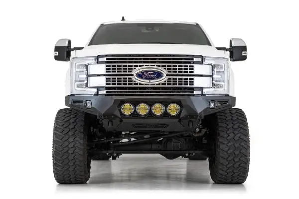 Addictive Desert Designs 17-20 Ford Super Duty Bomber Front Bumper w/ Mounts For 4 Rigid 360 6in image 2