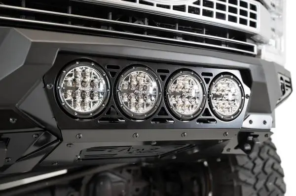 Addictive Desert Designs 17-20 Ford Super Duty Bomber Front Bumper w/ Mounts For 4 Rigid 360 6in image 5