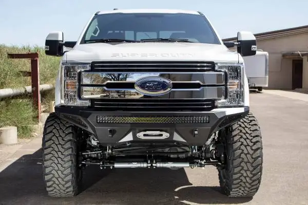 Addictive Desert Designs 17-18 Ford F-250 Super Duty Stealth Fighter Front Bumper w/ Winch Mounts image 2
