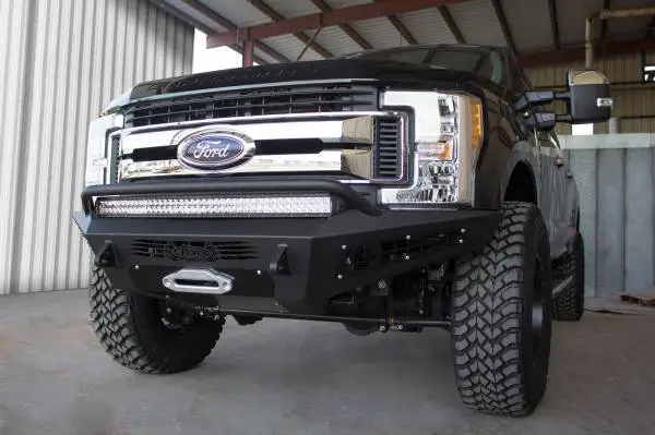 Addictive Desert Designs 17-18 Ford F-250 HoneyBadger Front Bumper w/ Winch Mount image 3