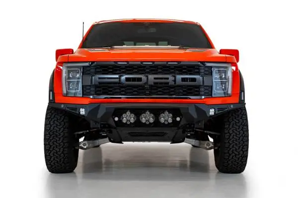 Addictive Desert Designs 2021+ Ford Raptor Bomber Front Bumper w/ 3 Baja Designs LP6 Light Mounts image 2