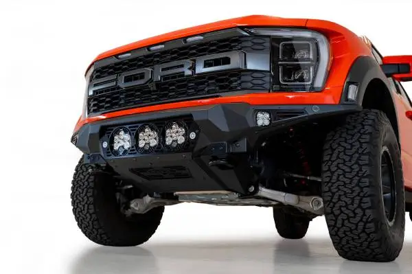 Addictive Desert Designs 2021+ Ford Raptor Bomber Front Bumper w/ 3 Baja Designs LP6 Light Mounts image 4