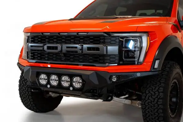Addictive Desert Designs 2021+ Ford Raptor Bomber Front Bumper w/ 4 Rigid 360 6in Light Mounts image 5