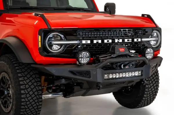 Addictive Desert Designs 2021+ Ford Bronco Rock Fighter Front Bumper - Hammer Black image 5