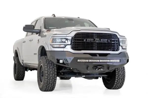 Addictive Desert Designs 19-20 RAM 2500/3500 Hammer Black Stealth Fighter Front Bumper image 3