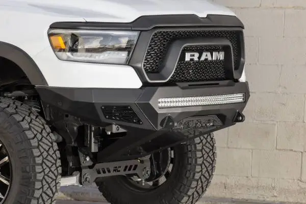 Addictive Desert Designs 2019 Ram Rebel 1500 Stealth Fighter Fr Bumper w/Parking Sensor Cutouts image 2