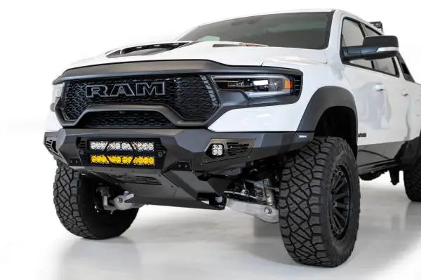 Addictive Desert Designs 2021 Dodge RAM 1500 TRX Bomber Front Bumper (20in Lights) image 4