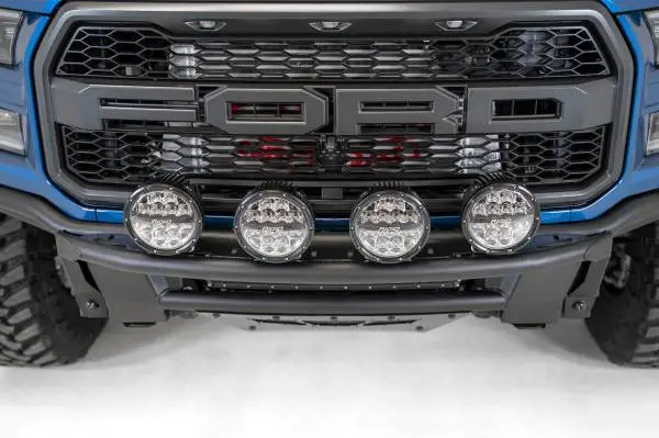 Addictive Desert Designs 17-20 Ford Raptor Pro Bolt-On Front Bumper - Hammer Black image 2