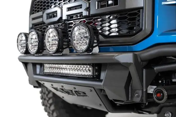 Addictive Desert Designs 17-20 Ford Raptor Pro Bolt-On Front Bumper - Hammer Black image 4
