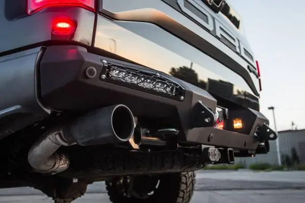 Addictive Desert Designs 17-18 Ford F-150 Raptor HoneyBadger Rear Bumper w/ 10in SR LED Mounts image 3