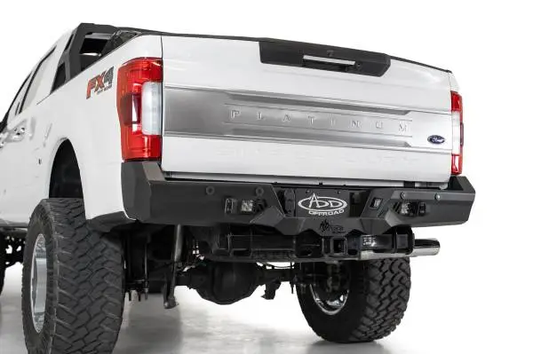 Addictive Desert Designs 17-20 Ford Super Duty Bomber HD Rear Bumper w/ Mounts For Cube Lights image 2
