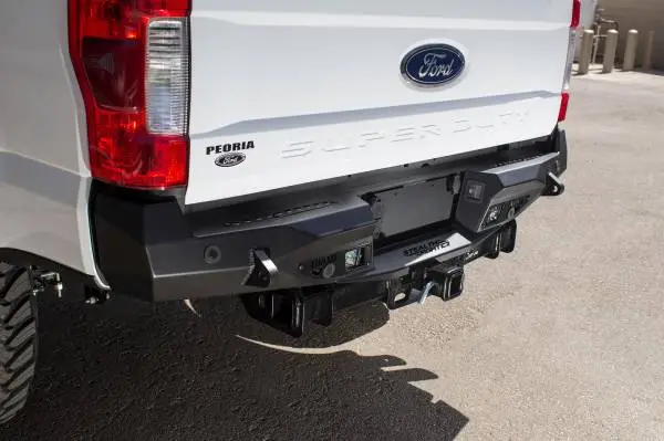 Addictive Desert Designs 17-18 Ford F-250 Raptor Stealth Fighter Rear Bumper w/ Backup Sensor Cutout image 4