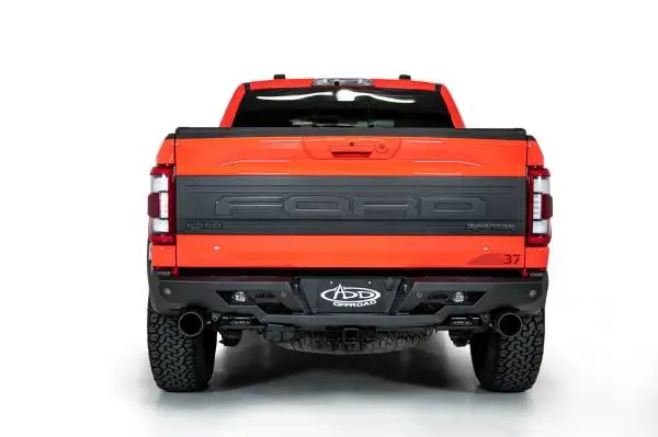 Addictive Desert Designs 2022+ Ford Raptor Stealth Fighter R Bumper w/ 2 Cube Lights - Hammer Black image 4