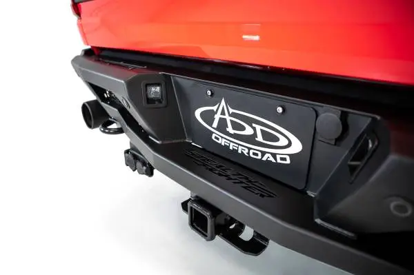 Addictive Desert Designs 2022+ Ford Raptor Stealth Fighter R Bumper w/ 2 Cube Lights - Hammer Black image 5