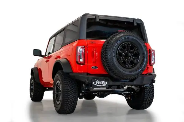Addictive Desert Designs 2021+ Ford Bronco Rock Fighter Rear Bumper - Hammer Black image 2