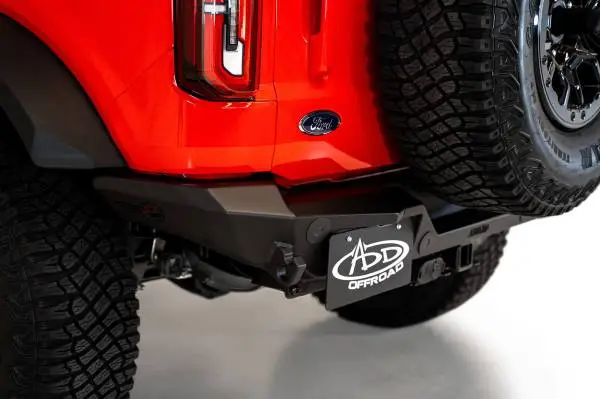 Addictive Desert Designs 2021+ Ford Bronco Rock Fighter Rear Bumper - Hammer Black image 3