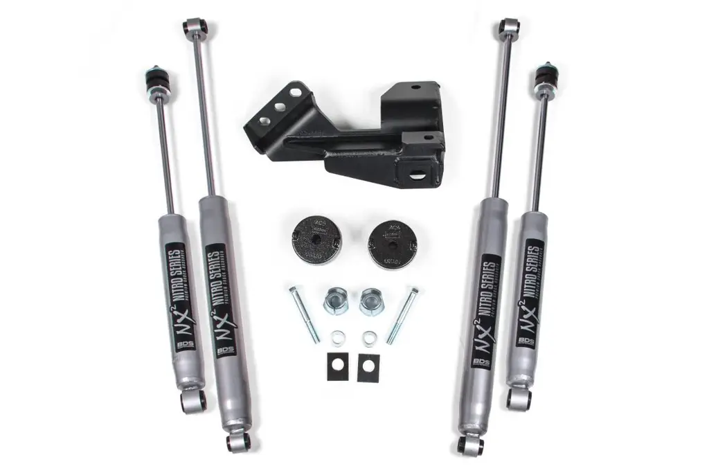 2 Inch Leveling Kit | Coil Spacer | Ford F250/F350 Super Duty (2017-2019) 4WD | w/ FOX 2.0 Performance Series Shocks | BDS Suspension