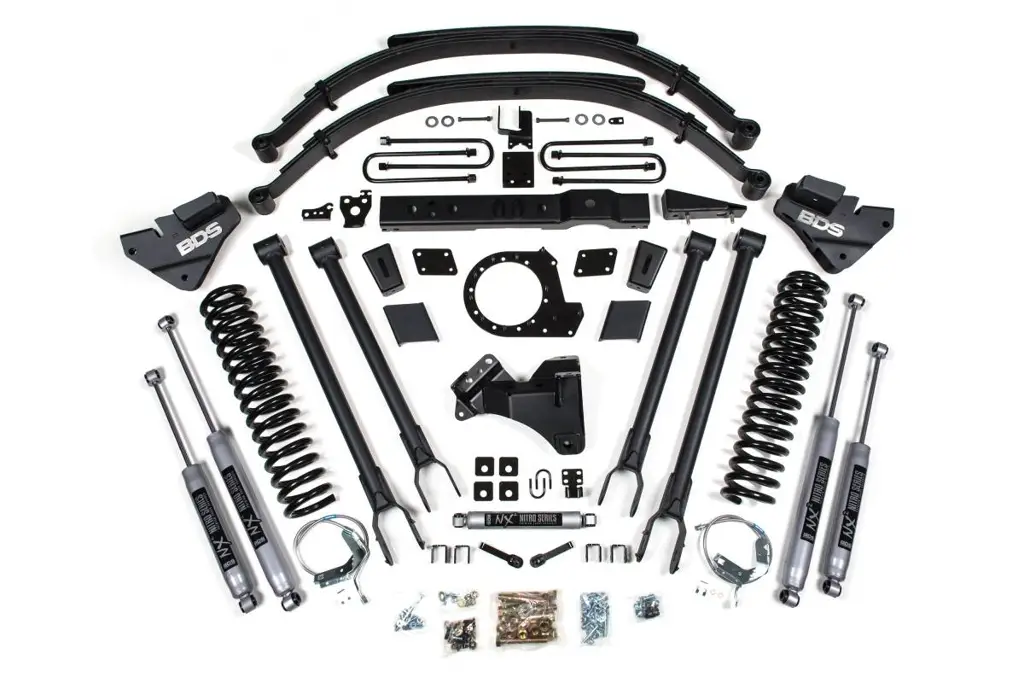 8 Inch 4-Link Conversion Lift Kit | Ford F250/F350 Super Duty (2017-2019) 4WD Diesel | w/ FOX 2.0 Performance Series Shocks | BDS Suspension