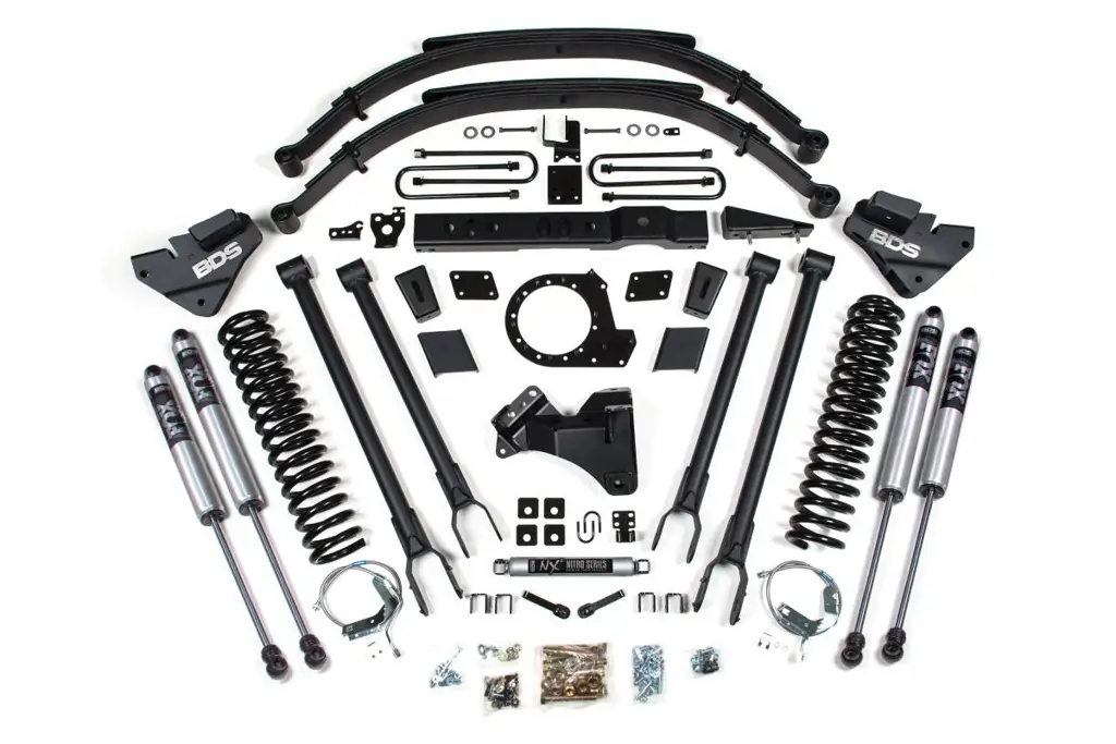 8 Inch 4-Link Conversion Lift Kit | Ford F250/F350 Super Duty (2017-2019) 4WD Diesel | w/ FOX 2.0 Performance Series Shocks | BDS Suspension image 2
