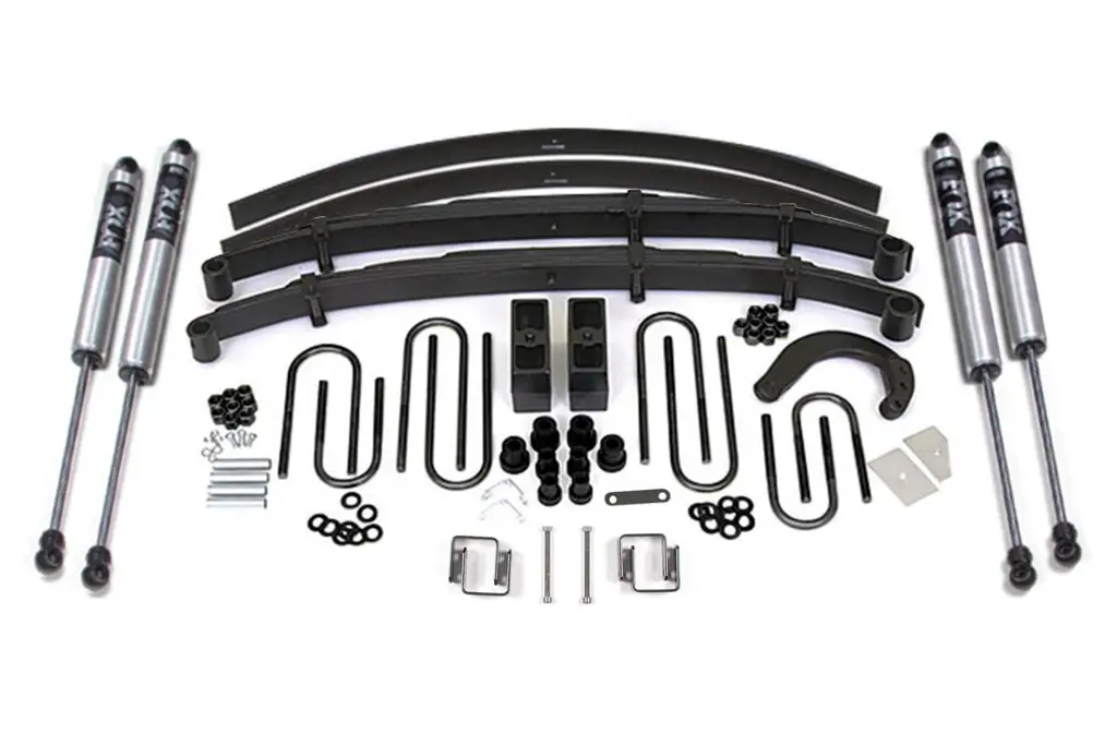 4 Inch Lift Kit | 1977-1987 Chevy/GMC 3/4 Ton Truck & Suburban 4WD | 4 Inch Block Kit w/ Add-A-Leaf | FOX 2.0 Performance Series | BDS Suspension image 2