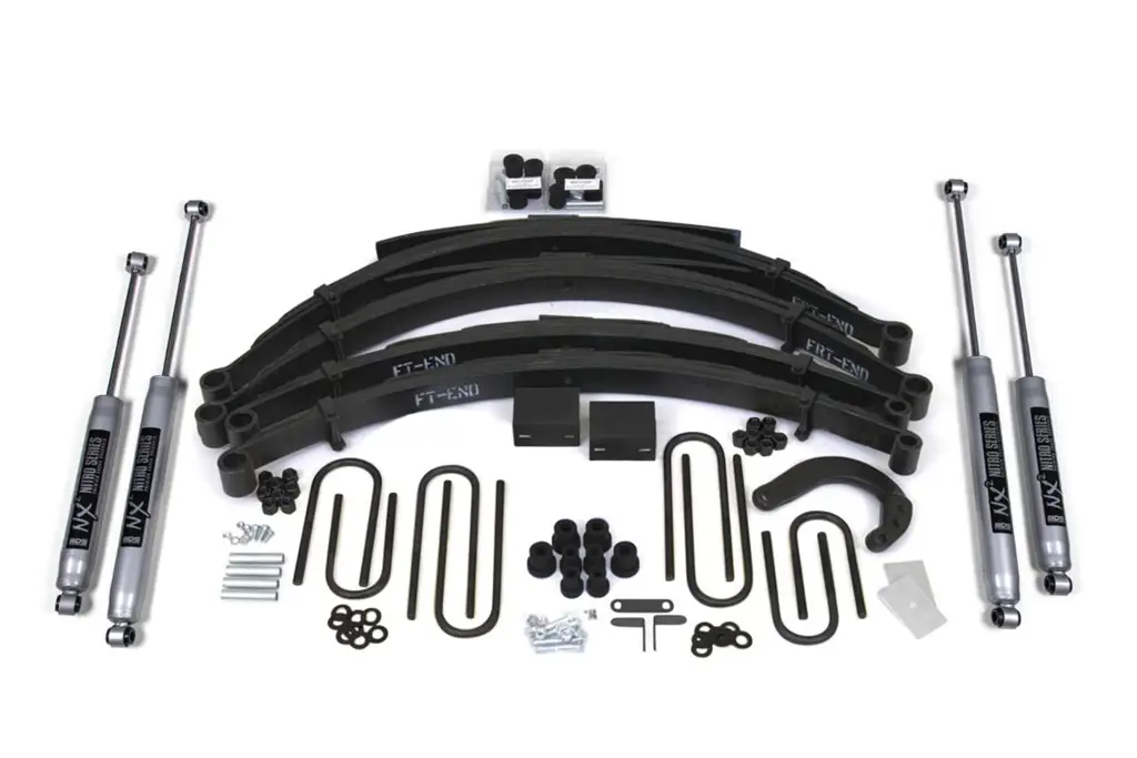 4 Inch Lift Kit | Chevy/GMC 3/4 Ton Truck/Suburban (1973-1976) 4WD | Rear Leaf Springs | NX2 Nitro Series | BDS Suspension image 2
