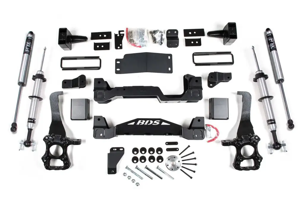 6 Inch Lift Kit | FOX 2.0 IFP Strut | Ford F150 (2015-2020) 4WD | 5 Inch Rear Block Kit | BDS Suspension