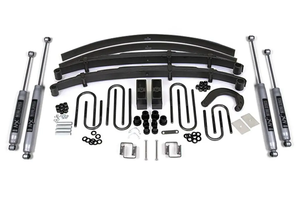 6 Inch Lift Kit | 1977-1987 Chevy/GMC 3/4 Ton Truck & Suburban 4WD | 4 Inch Block Kit w/ Add-A-Leaf | NX2 Nitro Series Shocks | BDS Suspension