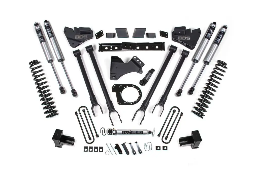 7 Inch Lift Kit w/ 4-Link | Ford F250/F350 Super Duty (2020-2022) 4WD Diesel | FOX 2.0 Performance Series Shocks | BDS Suspension image 2