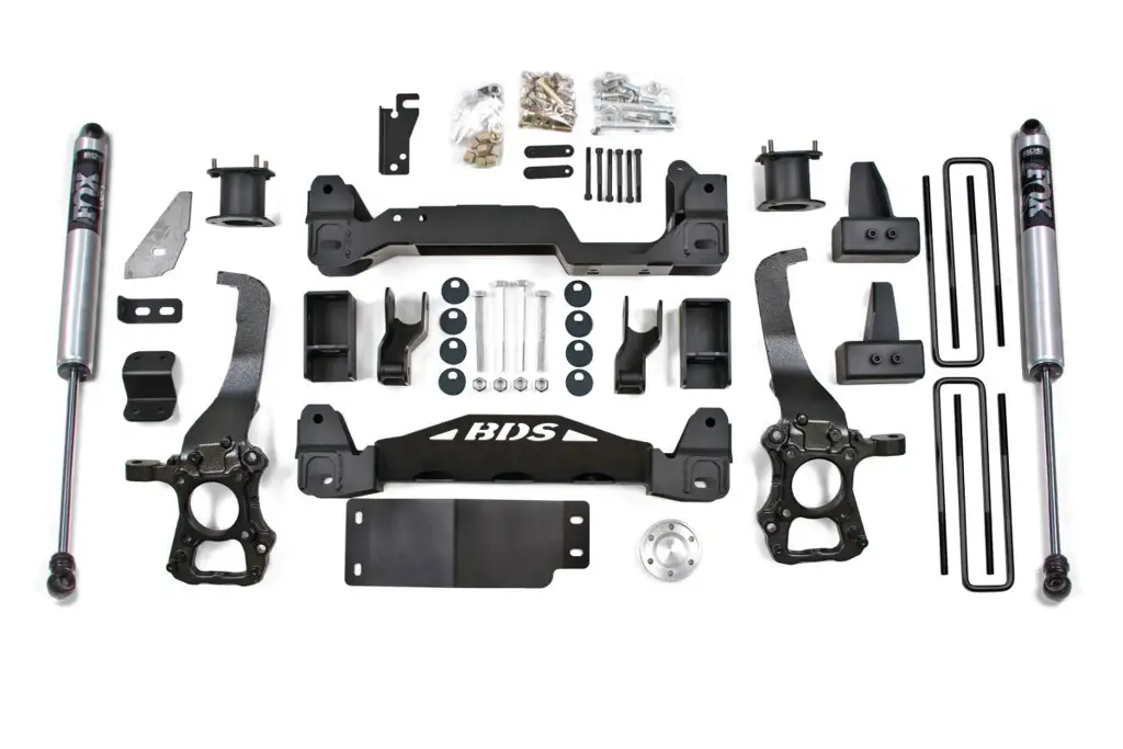 4 Inch Lift Kit | 2014 Ford F-150 4WD | 2 Inch Block Kit w/ FOX 2.0 Performance Series Shocks | BDS Suspension image 2