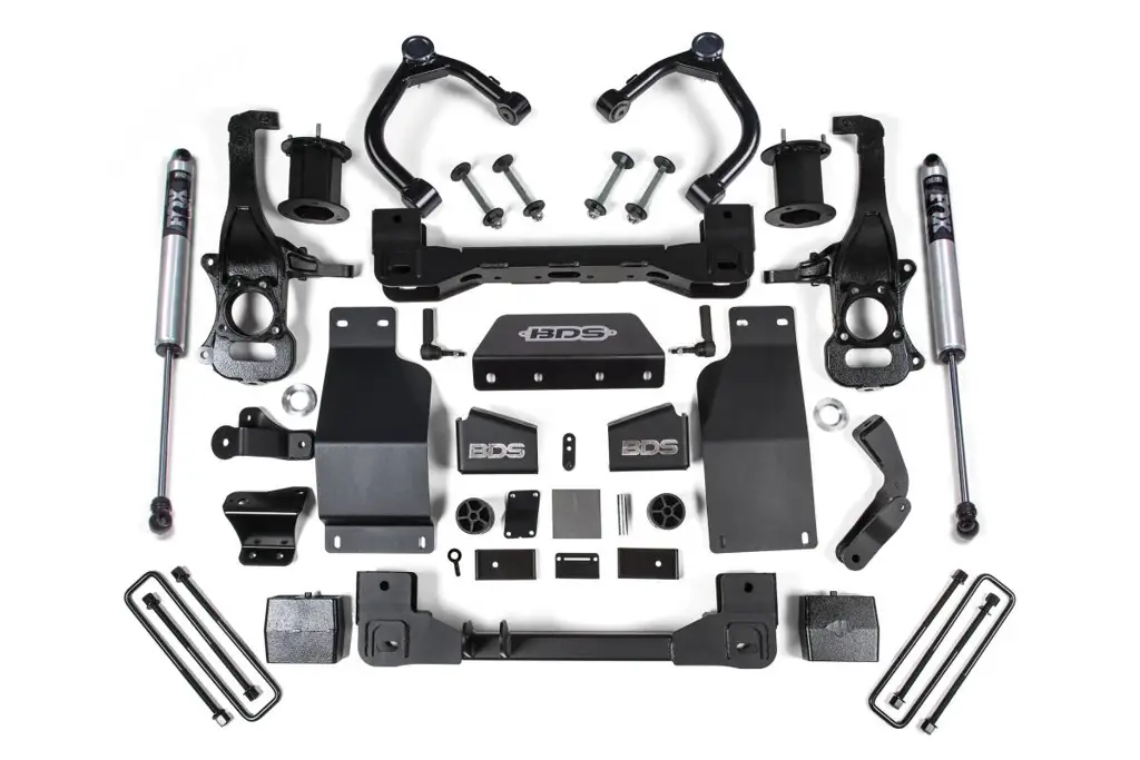 6 Inch Lift Kit | Chevy Silverado & GMC Sierra 1500 4WD Diesel (2019-2026) | NX2 Nitro Rear / Strut Spacer Front | BDS Suspension image 2