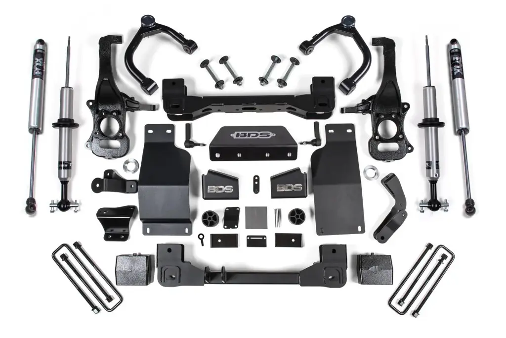 6 Inch Lift Kit | Chevy Silverado & GMC Sierra 1500 4WD Diesel (2019-2026) | FOX 2.0 Rear & Front Shocks | BDS Suspension image 2