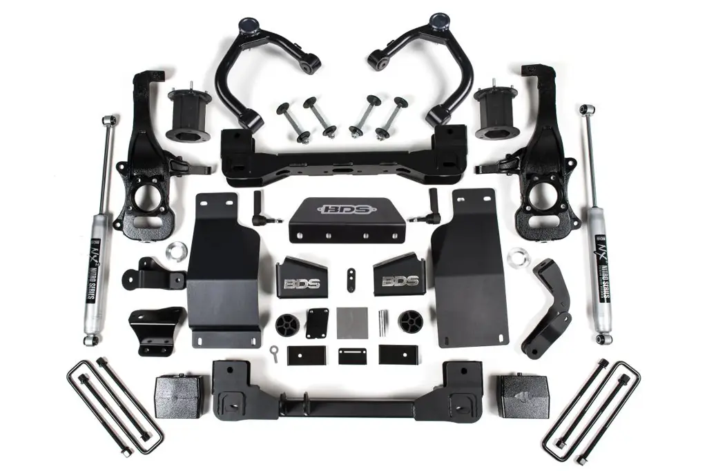 6 Inch Lift Kit | Chevy Silverado & GMC Sierra 1500 4WD Diesel (2019-2026) | NX2 Nitro Rear / Strut Spacer Front | BDS Suspension