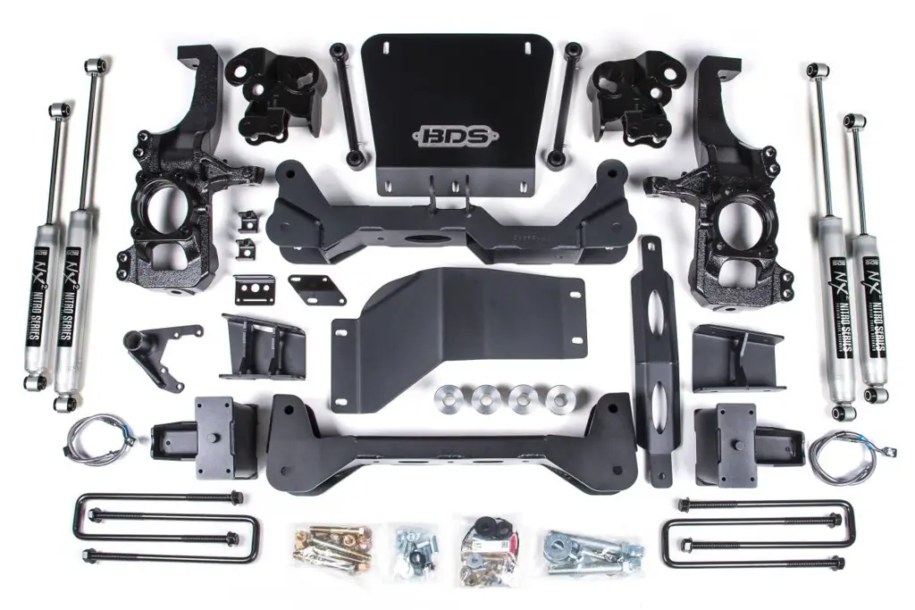 5 Inch Lift Kit | Chevy Silverado/GMC Sierra 2500HD/3500HD (2020-2026) 4WD | Block Kit Without Factory Overload | FOX 2.0 Performance Series | BDS Suspension