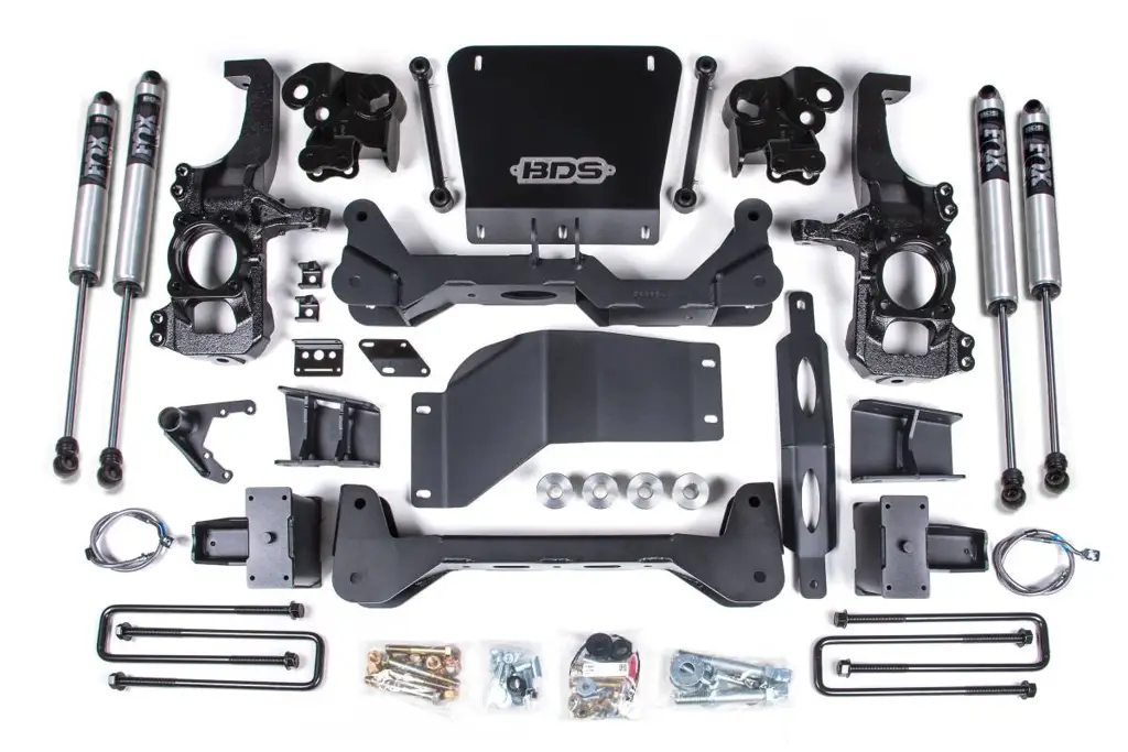 5 Inch Lift Kit | Chevy Silverado/GMC Sierra 2500HD/3500HD (2020-2026) 4WD | Block Kit Without Factory Overload | FOX 2.0 Performance Series | BDS Suspension image 2