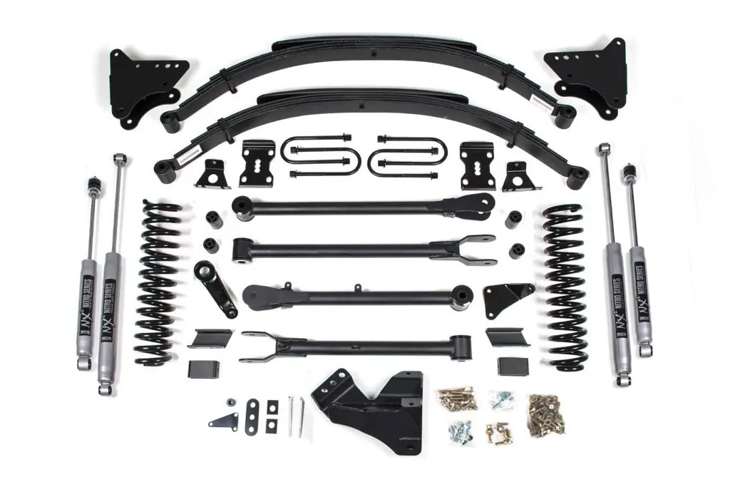 4 Inch Lift Kit w/ 4-Link | Ford F250/F350 Super Duty (2008-2010) 4WD Gas | Rear Leaf Springs | NX2 Nitro Series | BDS Suspension image 2