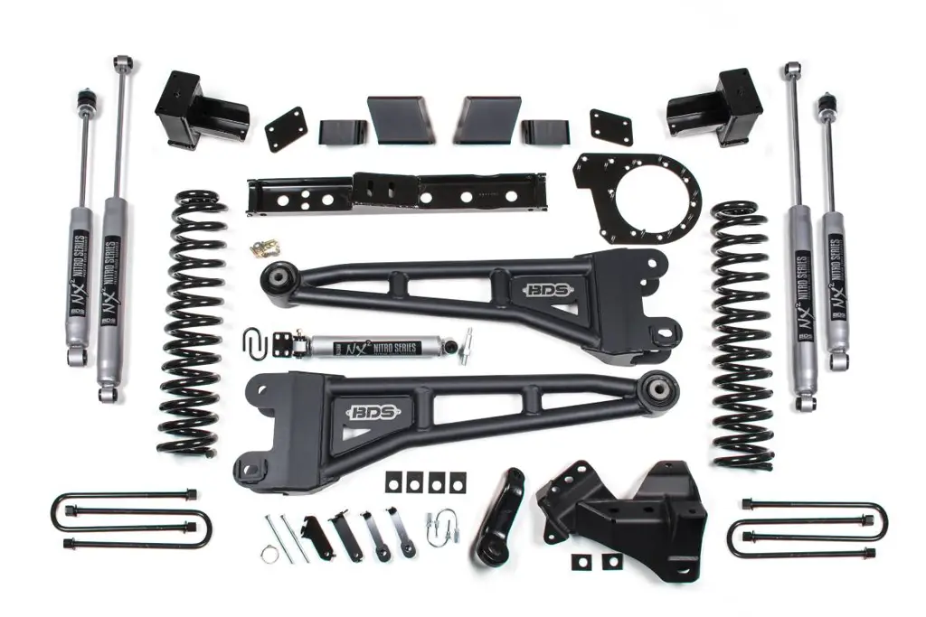 7 Inch Radius Arm Lift Kit | Ford F250/F350 Super Duty Diesel (2020-2022) 4WD | Rear Leaf Springs | NX2 Nitro Series | BDS Suspension