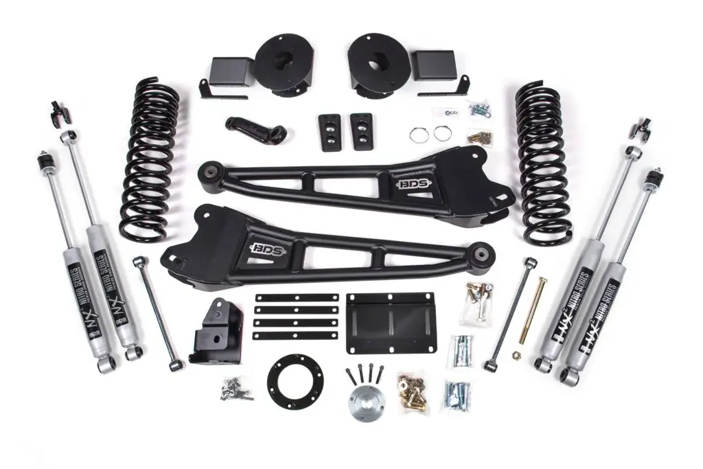 5.5 Inch Lift Kit w/ Radius Arm | 2014-2018 Ram 2500 4WD Gas w/ Rear Air Ride | FOX 2.0 Performance Series Shocks | BDS Suspension