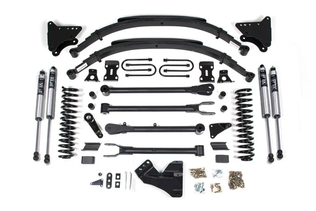 4 Inch Lift Kit w/ 4-Link | Ford F250/F350 Super Duty (2008-2010) 4WD Diesel | Rear Leaf Springs | FOX 2.0 Performance Series | BDS Suspension image 2