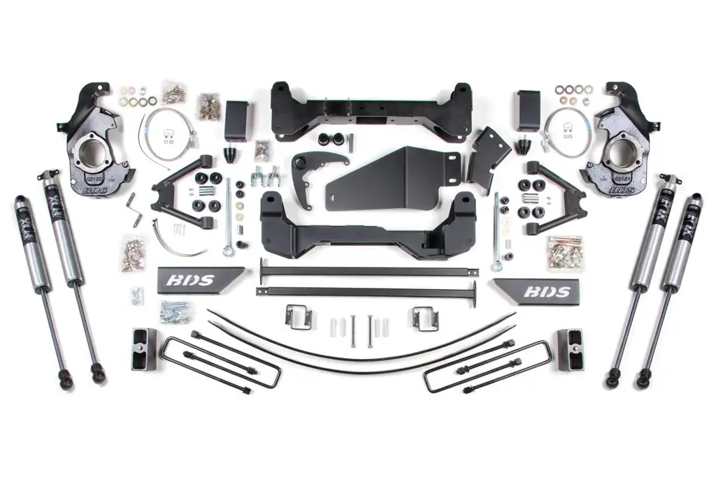 6 Inch Lift Kit | 1988-1998 Chevy/GMC K1500/K2500 6 Lug 4WD | 5 Inch Block Kit & Add-A-Leaf | FOX 2.0 Performance Series | BDS Suspension image 2