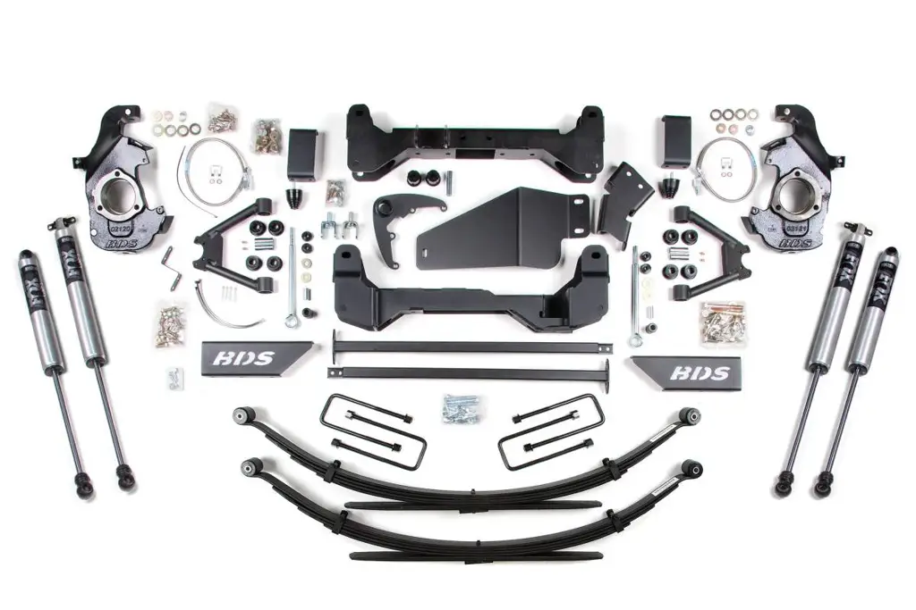 6 Inch Lift Kit | 1988-1998 Chevy/GMC K1500/K2500 6 Lug 4WD | Glide-Ride Leaf Springs | FOX 2.0 Performance Series | BDS Suspension image 2