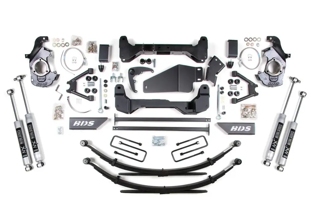 6 Inch Lift Kit | 1988-1998 Chevy/GMC K1500/K2500 6 Lug 4WD | Glide-Ride Leaf Springs | NX2 Nitro Series | BDS Suspension image 2